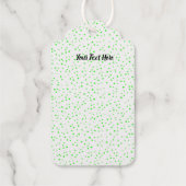 Golden Cute Snake Illustratie grote ogen Groene St Cadeaulabels (Achterkant)