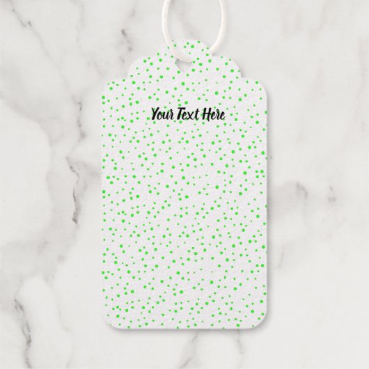 Golden Cute Snake Illustratie grote ogen Groene St Cadeaulabels (Achterkant)