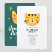 Golden Cute Tiger Forest met Animals, op zaterdag Kaart (Voorkant / Achterkant)