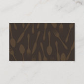 Golden Cutlery & Chef Pet Personal Chef Biz Card Visitekaartje (Achterkant)