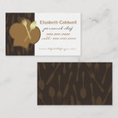 Golden Cutlery & Chef Pet Personal Chef Biz Card Visitekaartje (Voorkant / Achterkant)