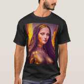 Golden Cyborg Mona Lisa T-shirt (Voorkant)