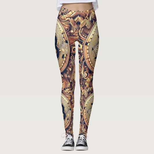 Golden Cypher Elegance Leggings (Voorkant)