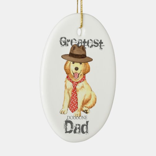 Golden Dad Ceramic Ornament (Rechts)