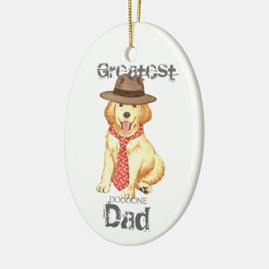 Golden Dad Ceramic Ornament (Links)
