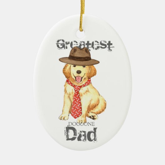 Golden Dad Ceramic Ornament (Voorkant)