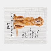 Golden Dad Fleece Blanket (Voorkant (Horizontaal))