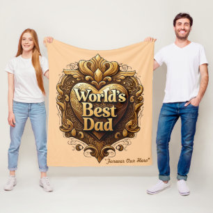 "Golden Dad Love" Fleece Deken