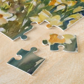 Golden Daffodil Garden Blooms Watercolor  Legpuzzel (Zijkant)