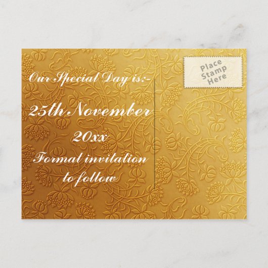 Golden Daffodils Aankondigingskaart (Achterkant)