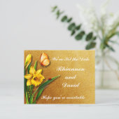Golden Daffodils Aankondigingskaart (Staand voorkant)