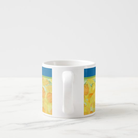 Golden Daffodils Espresso Coffee Mok aan te passen (Achterkant)