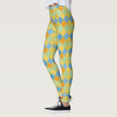 Golden Daffodils Faux Patchwork om aan te passen Leggings (Links)