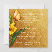 Golden Daffodils-uitnodigingskaart Kaart (Achterkant)
