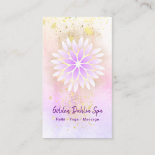 *~* Golden Dahlia Pastel Pink Lavender AP2 Visitekaartje
