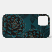 Golden Dahlia's: Luxe  patroon. Case-Mate iPhone Case (Achterkant (horizontaal))