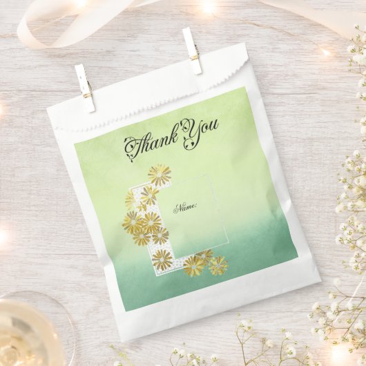 Golden Daisy Dream Elegance Romance  Chic Bedankzakje (Geknipt)