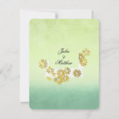 Golden Daisy Dream Elegance Romance  Chic RSVP Kaartje (Achterkant)