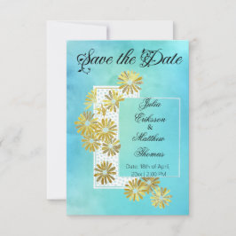 Golden Daisy Dream Elegance Romance  Chic Save The Date
