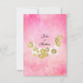 Golden Daisy Dream Elegance Romance Chic Save The Date (Achterkant)