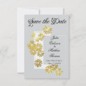 Golden Daisy Dream Elegance Romance Chic Save The Date (Voorkant)