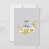 Golden Daisy Dream Elegance Romance  Chic Save The Date (Achterkant)