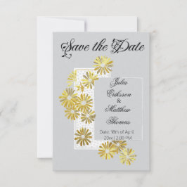 Golden Daisy Dream Elegance Romance  Chic Save The Date