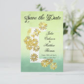 Golden Daisy Dream Elegance Romance  Chic Save The Date (Staand voorkant)