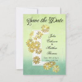 Golden Daisy Dream Elegance Romance  Chic Save The Date