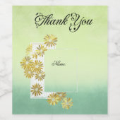 Golden Daisy Dream Elegance Romance  Chic Wijn Etiket (Enkel label)