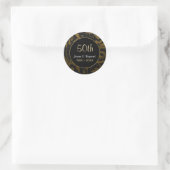Golden Damask 50e Jubileum - Aanpassen Ronde Sticker (Tas)