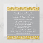 Golden Damask, 50th Wedding Jubileum Kaart (Achterkant)