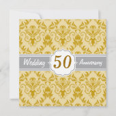Golden Damask, 50th Wedding Jubileum Kaart