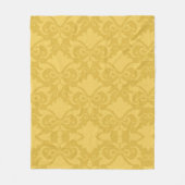 Golden Damask Bows Fleece Deken (Voorkant)