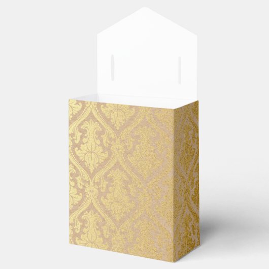 Golden Damask Cardboard Birthday Wedding Favor Bedankdoosjes (Geopend)