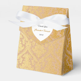 Golden Damask Cardboard Birthday Wedding Favor Bedankdoosjes