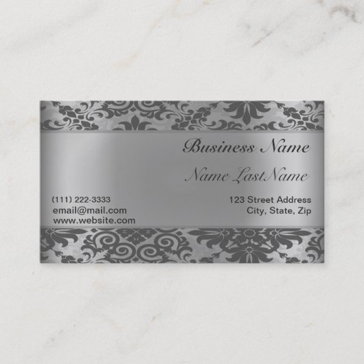 Golden Damask Elegant Visitekaartje (Voorkant)