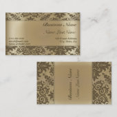 Golden Damask Elegant Visitekaartje (Voorkant / Achterkant)