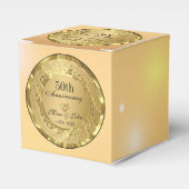 Golden Damask Jubileum Bedankdoosjes (Voorkant Zijde)