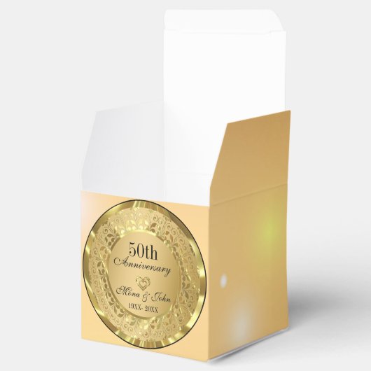 Golden Damask Jubileum Bedankdoosjes (Geopend)