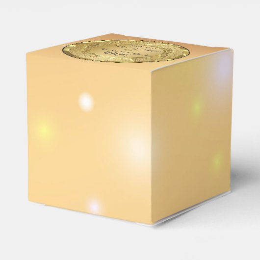 Golden Damask Jubileum Bedankdoosjes (Achterkant)