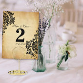 Golden  Damask-kaarten met tabelnummer Briefkaart