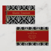 Golden Damask Luxury Custom Visitekaartjes (Voorkant / Achterkant)