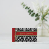 Golden Damask Luxury Custom Visitekaartjes (Staand voorkant)
