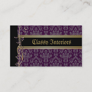 Golden Damask Luxury Custom Visitekaartjes