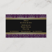 Golden Damask Luxury Custom Visitekaartjes (Achterkant)