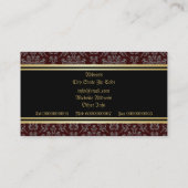 Golden Damask Luxury Custom Visitekaartjes (Achterkant)
