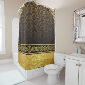 Golden Damask Shower Curtain Douchegordijn (In situ)