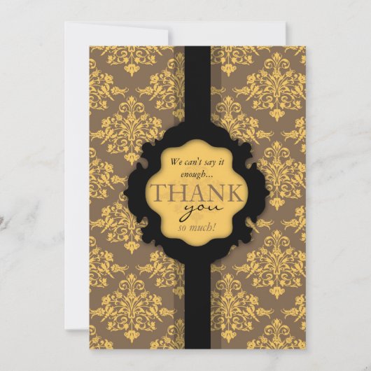 Golden Damask TY Card 2 Bedankkaart (Voorkant)