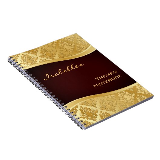 Golden Damask Wave-laptop Notitieboek (Rechterzijde)